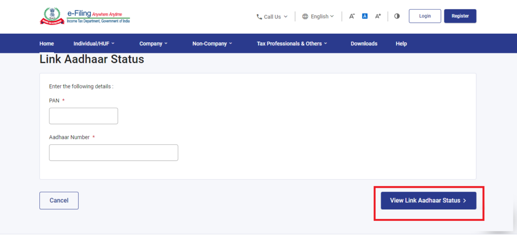 How to Check Aadhar Card link with Pan
